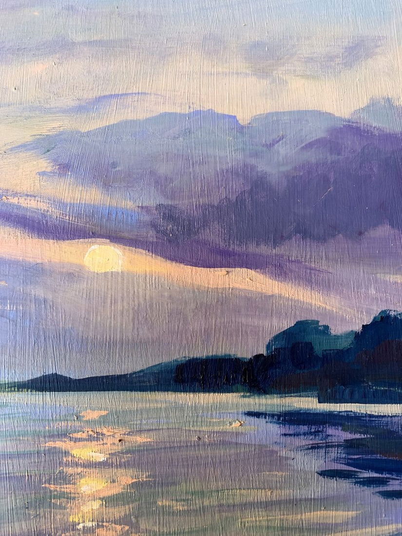 Oil painting The sun behind the clouds Valentina Simashchuk - 6