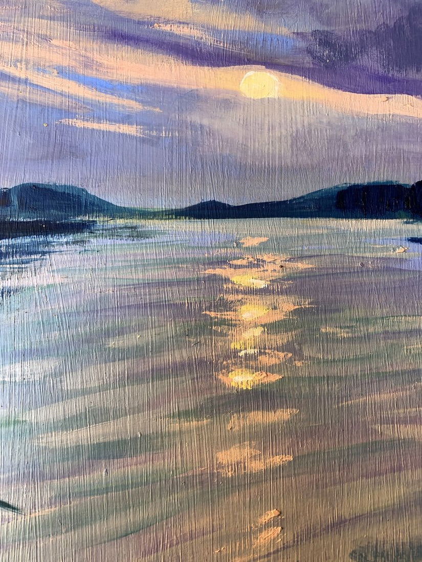 Oil painting The sun behind the clouds Valentina Simashchuk - 7