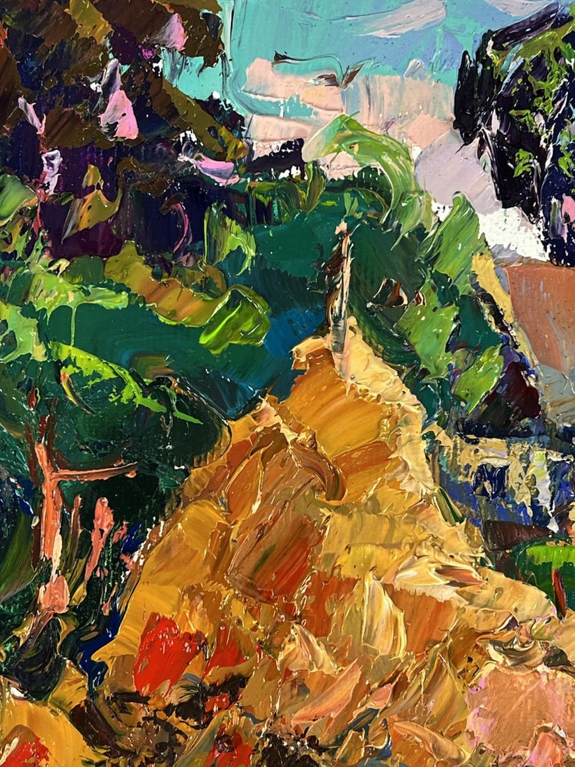 Oil painting The Goat in the Courtyard Oksana Ivanyuk - 4