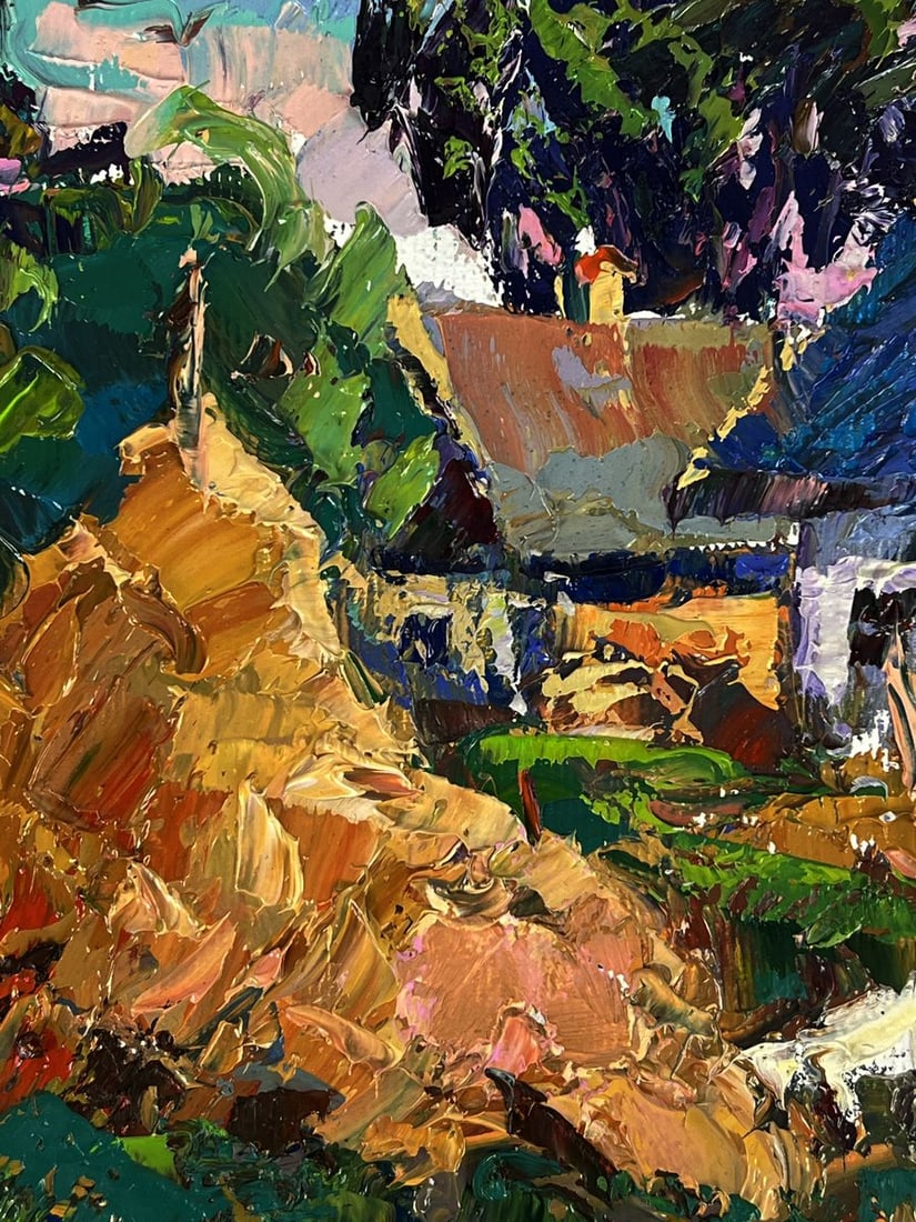 Oil painting The Goat in the Courtyard Oksana Ivanyuk - 7