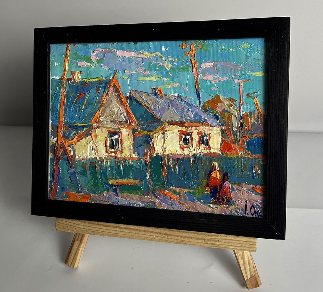 Oil painting A walk along the morning street Oksana Ivanyuk - 2