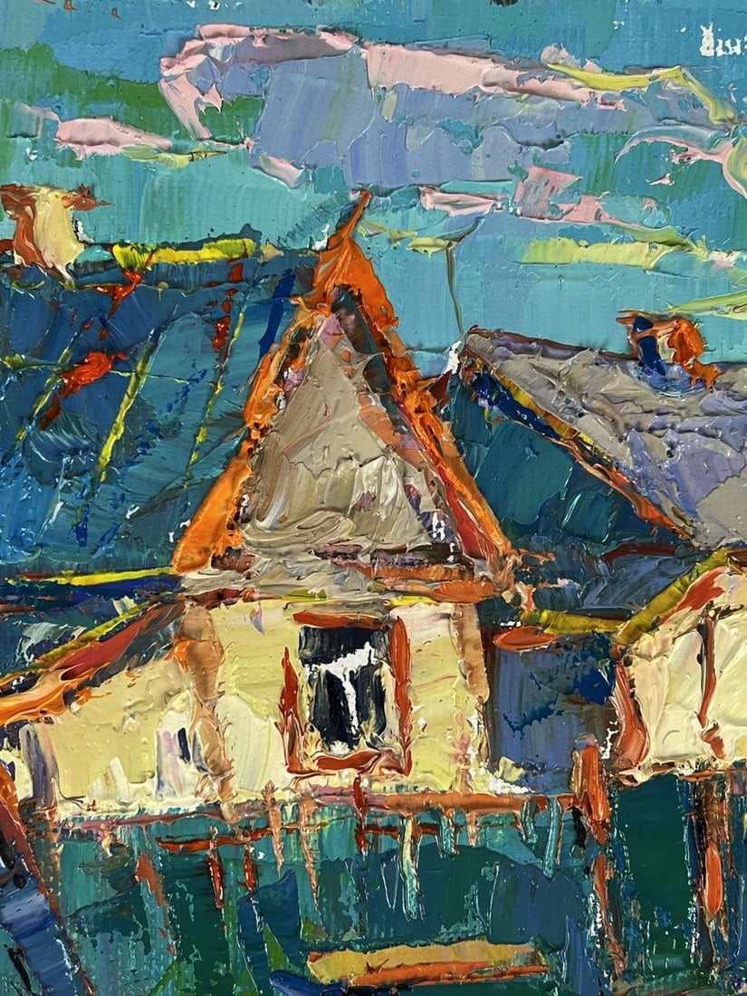 Oil painting A walk along the morning street Oksana Ivanyuk - 4