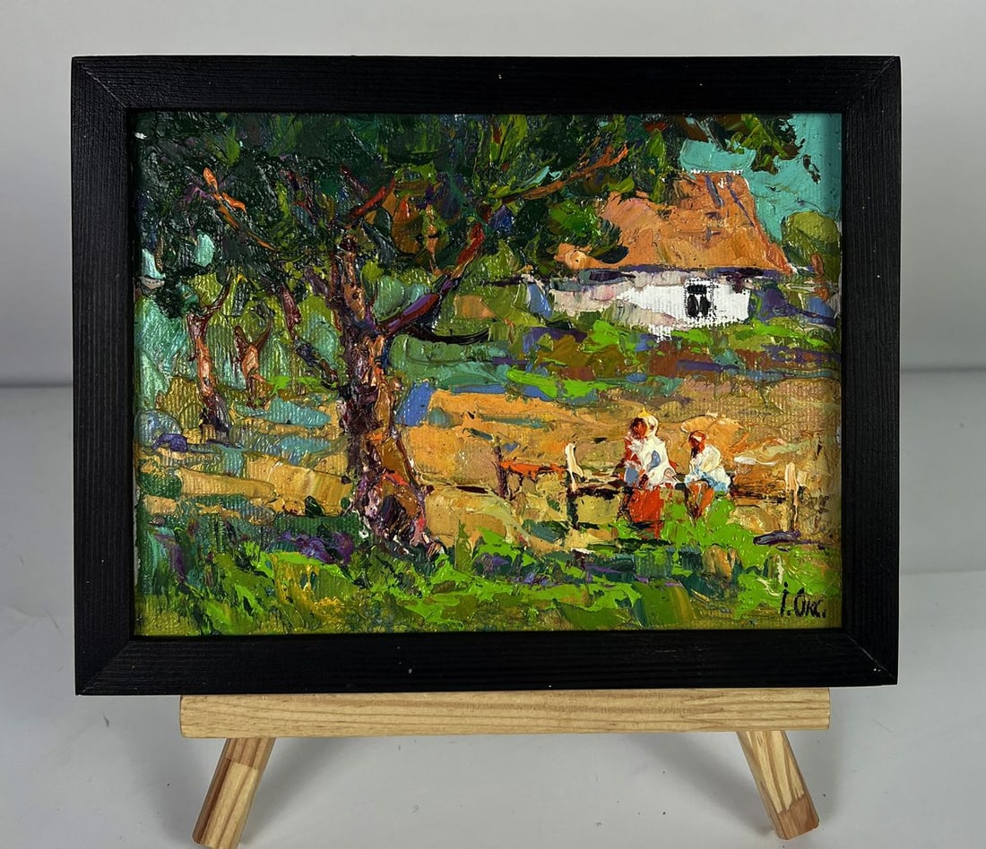 Oil painting Countryside summer vacation Oksana Ivanyuk: Title: Oil painting Countryside summer vacation Oksana Ivanyuk Description: NoAAA6226 *** ABOUT THIS PAINTING *** * TITLE: "Countryside summer vacation" * ARTISTS: Oksana Ivanyuk * SIZE: 15x20 cm/5.90
