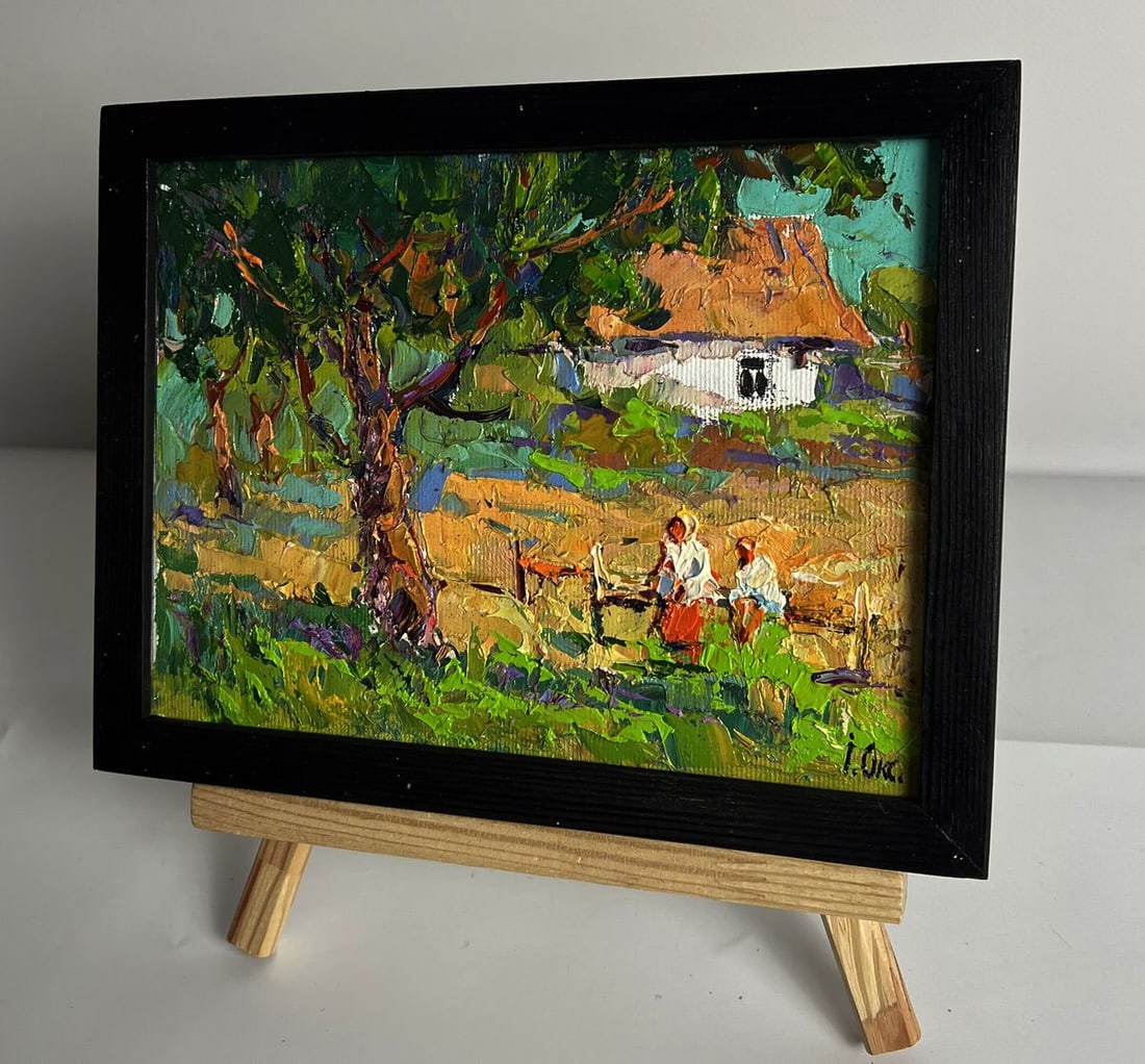 Oil painting Countryside summer vacation Oksana Ivanyuk - 2