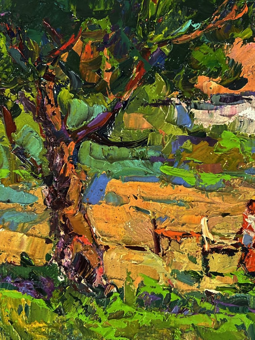 Oil painting Countryside summer vacation Oksana Ivanyuk - 6