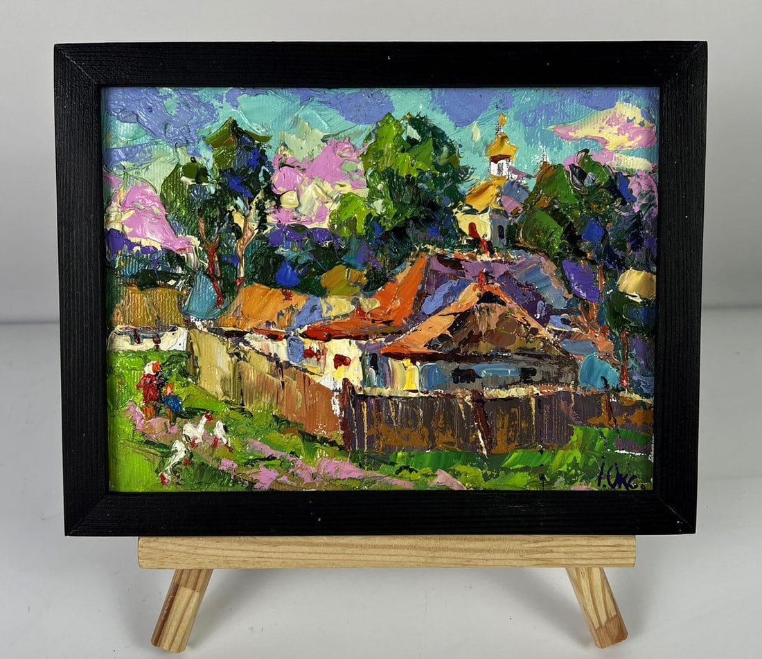 Oil painting A warm sunny day in the village Oksana Ivanyuk: Title: Oil painting A warm sunny day in the village Oksana Ivanyuk Description: NoAAA6233 *** ABOUT THIS PAINTING *** * TITLE: "A warm sunny day in the village" * ARTISTS: Oksana Ivanyuk * SIZE: 15x20
