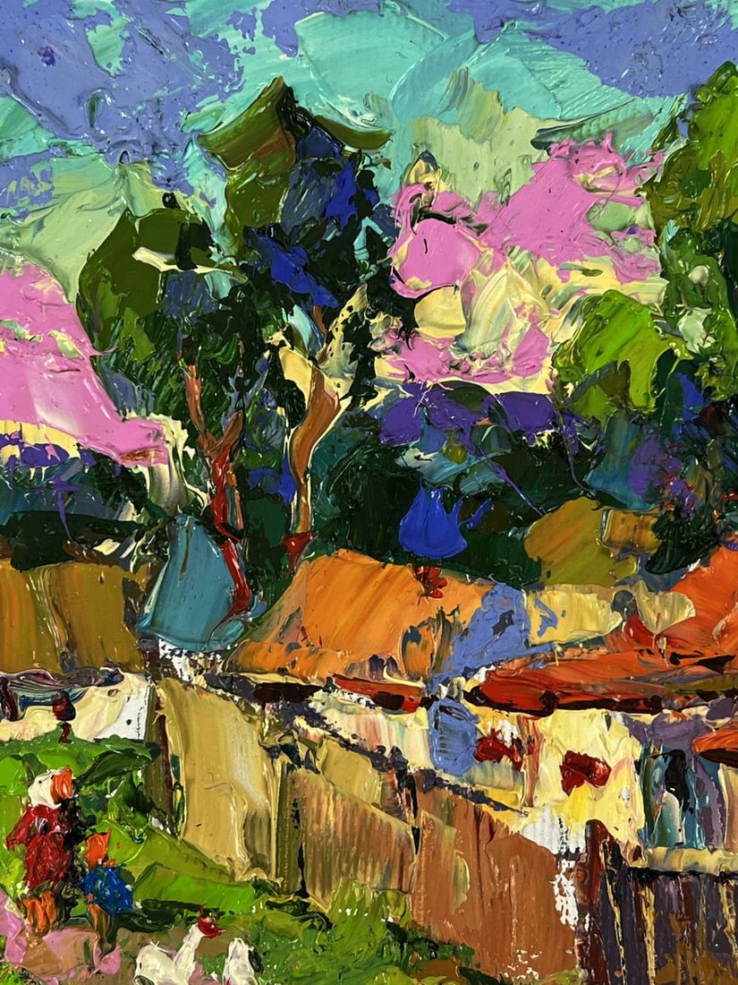 Oil painting A warm sunny day in the village Oksana Ivanyuk - 4