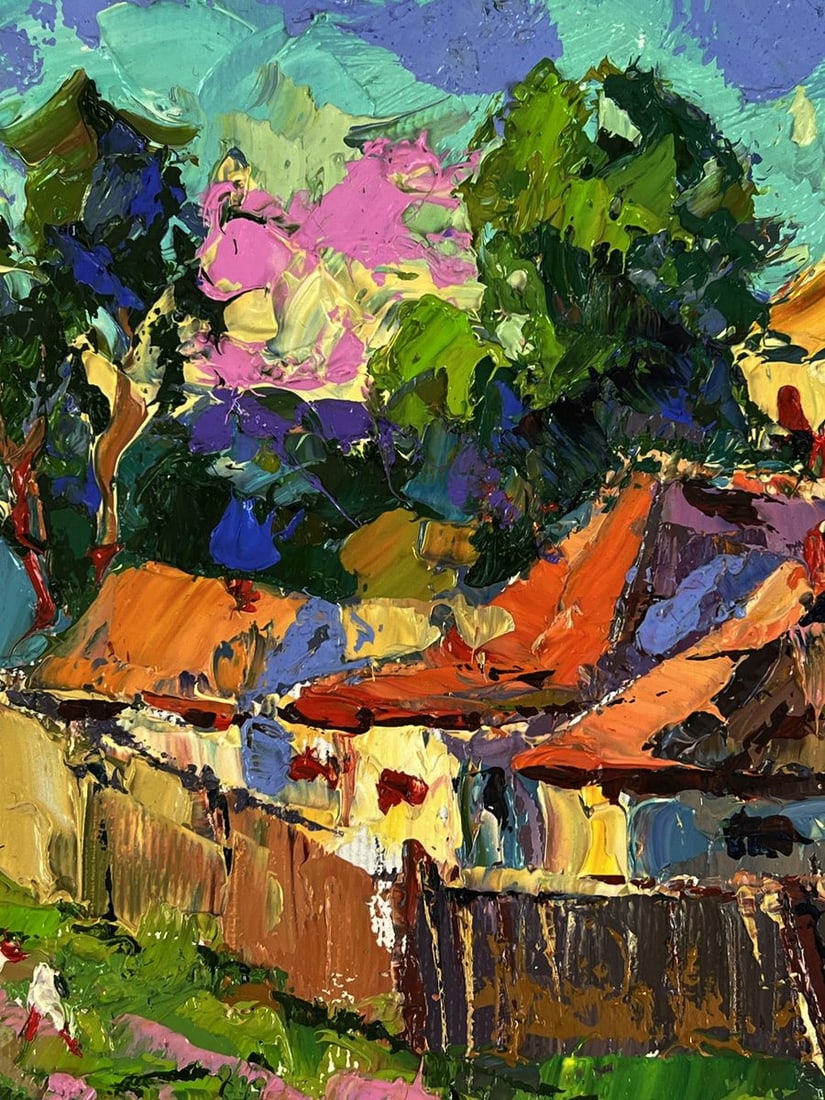 Oil painting A warm sunny day in the village Oksana Ivanyuk - 6