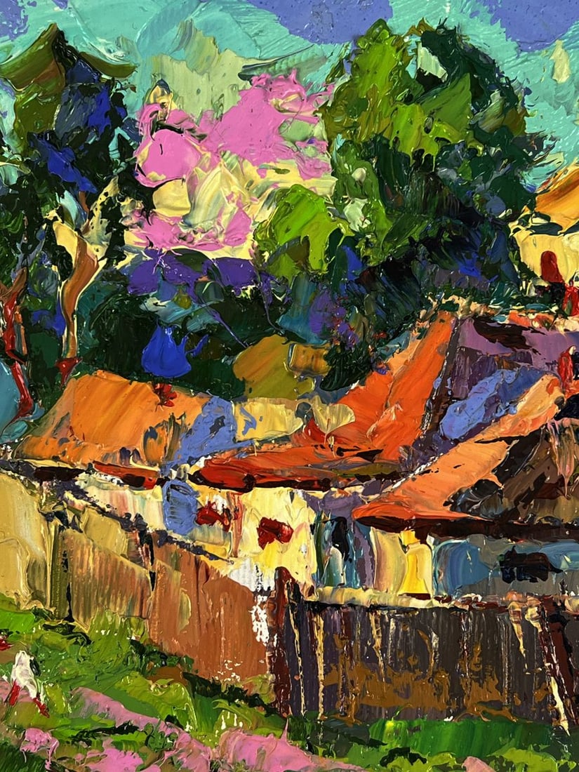 Oil painting A warm sunny day in the village Oksana Ivanyuk - 7