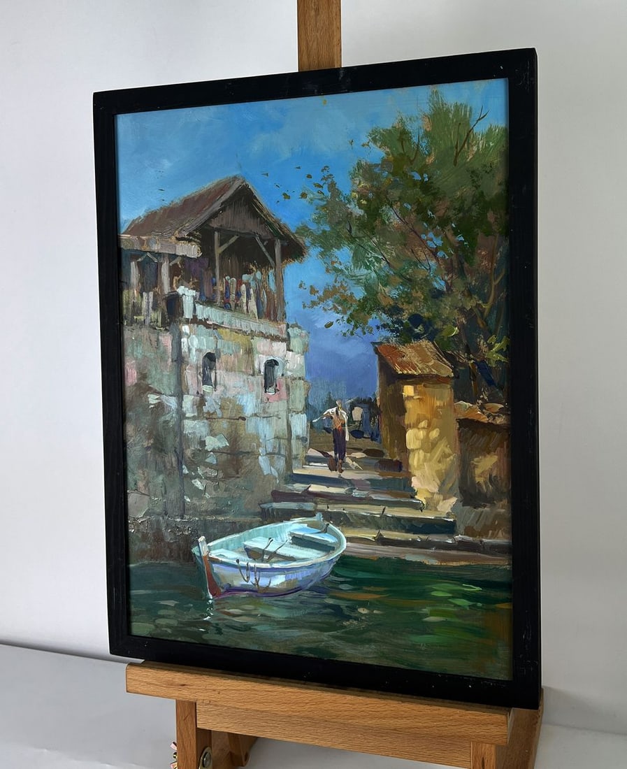 Oil painting The Fisherman Goes to the Boat Yuriy Suprunchuk - 2