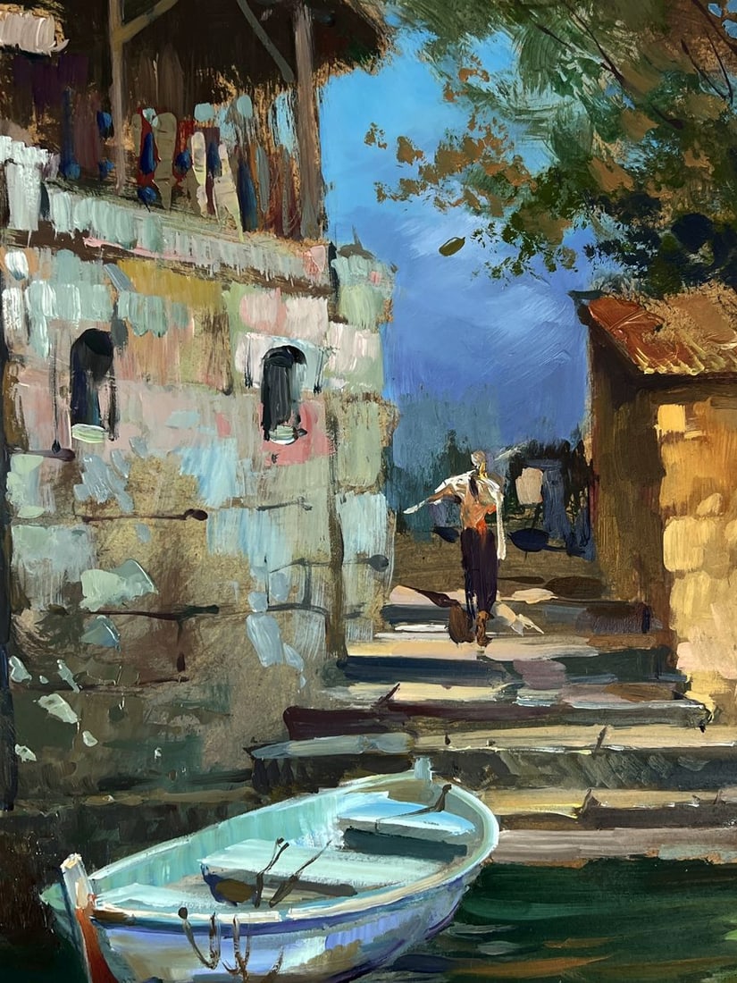 Oil painting The Fisherman Goes to the Boat Yuriy Suprunchuk - 9