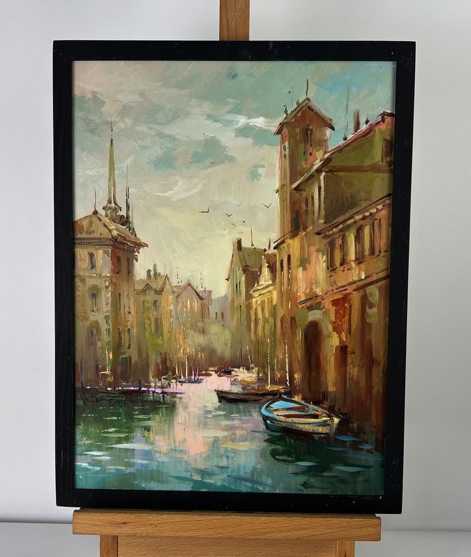 Oil painting The Venetian boat bay in the city Yuriy Suprunchuk: Title: Oil painting The Venetian boat bay in the city Yuriy Suprunchuk Description: NoAAA6254 *** ABOUT THIS PAINTING *** * TITLE: "The Venetian boat bay in the city" * ARTISTS: Yuriy Suprunchuk * SIZ