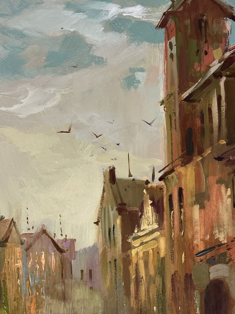 Oil painting The Venetian boat bay in the city Yuriy Suprunchuk - 7