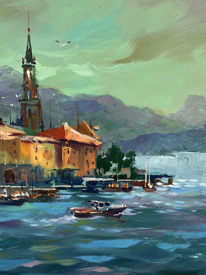 Oil painting Sunset behind the mountains Yuriy Suprunchuk - 10