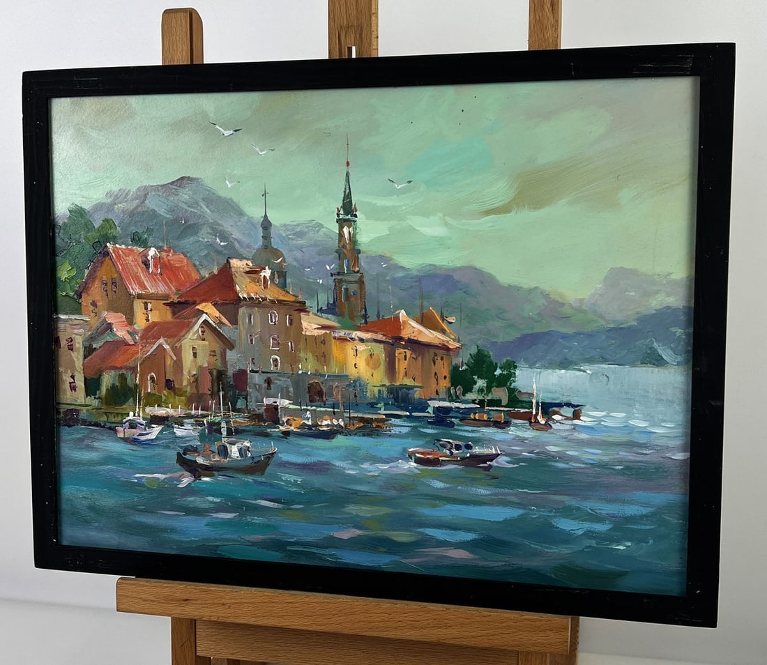 Oil painting Sunset behind the mountains Yuriy Suprunchuk - 2