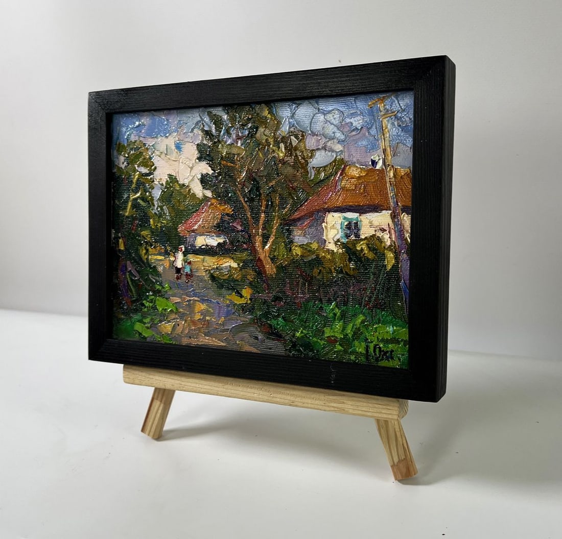 Oil painting Street in the village Oksana Ivanyuk - 2