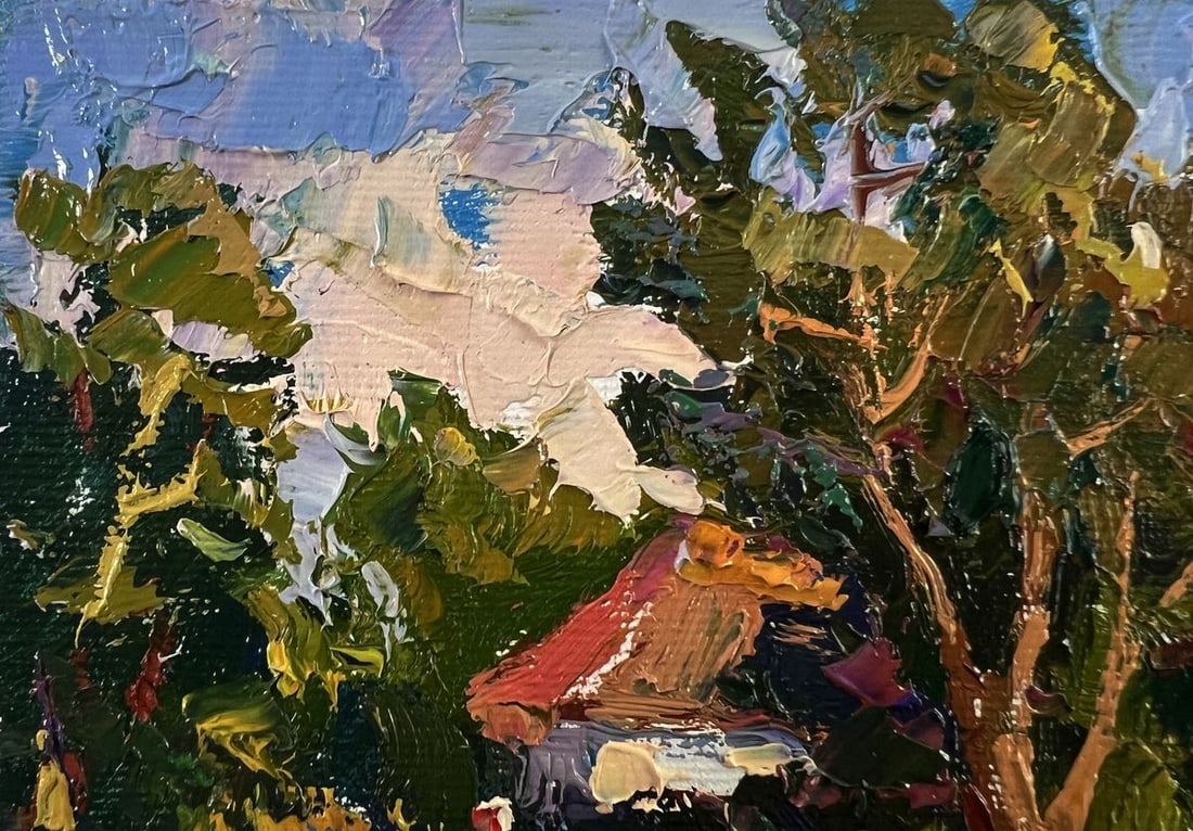 Oil painting Street in the village Oksana Ivanyuk - 5