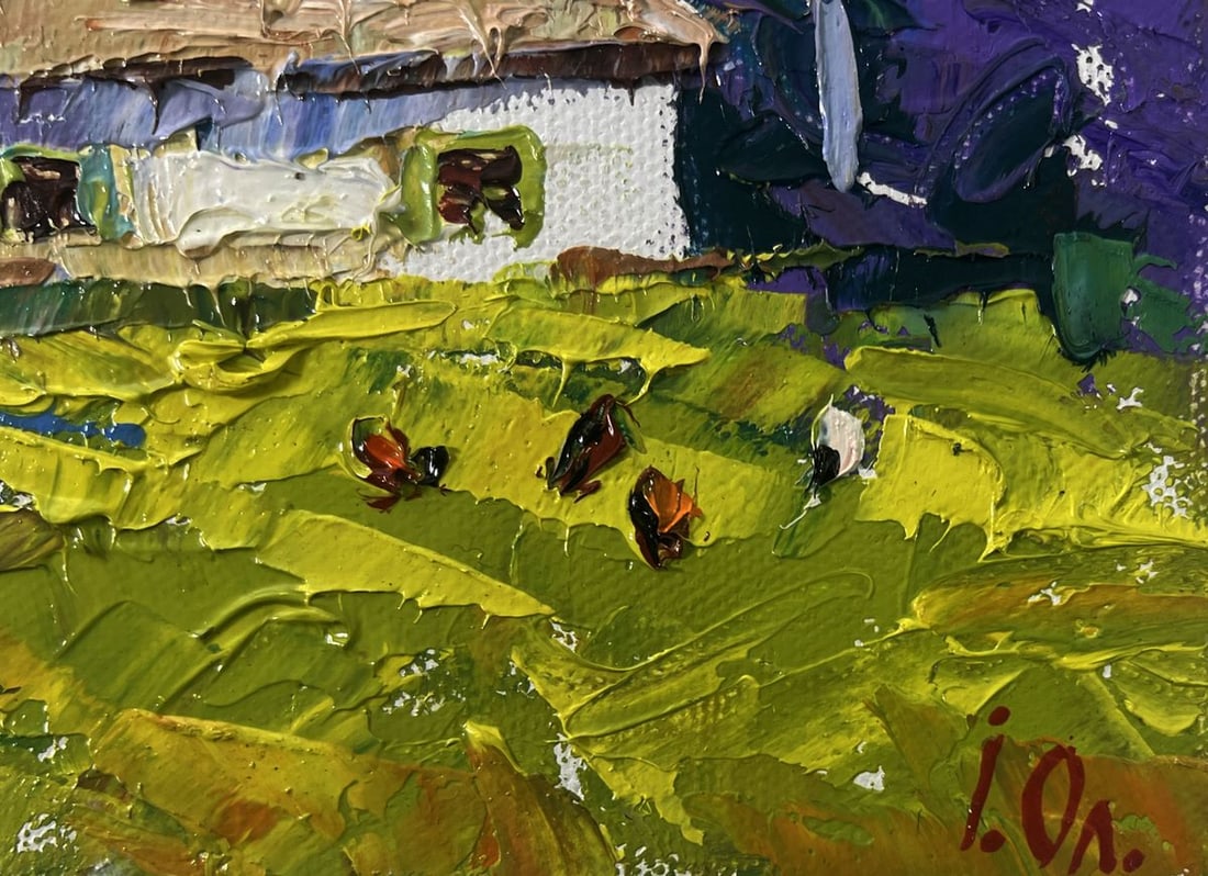 Oil painting The yard smells of fresh hay and silence Oleksiy Ivanyuk - 5