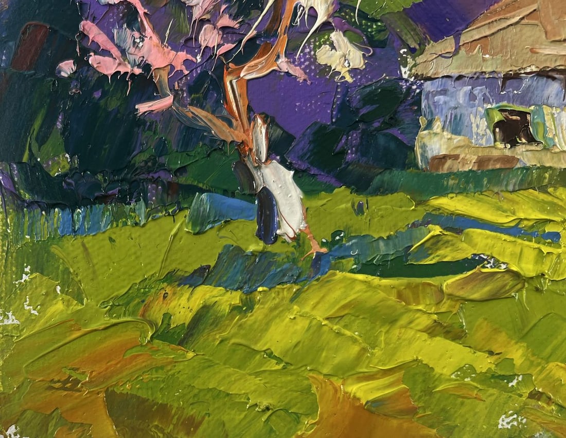 Oil painting The yard smells of fresh hay and silence Oleksiy Ivanyuk - 6