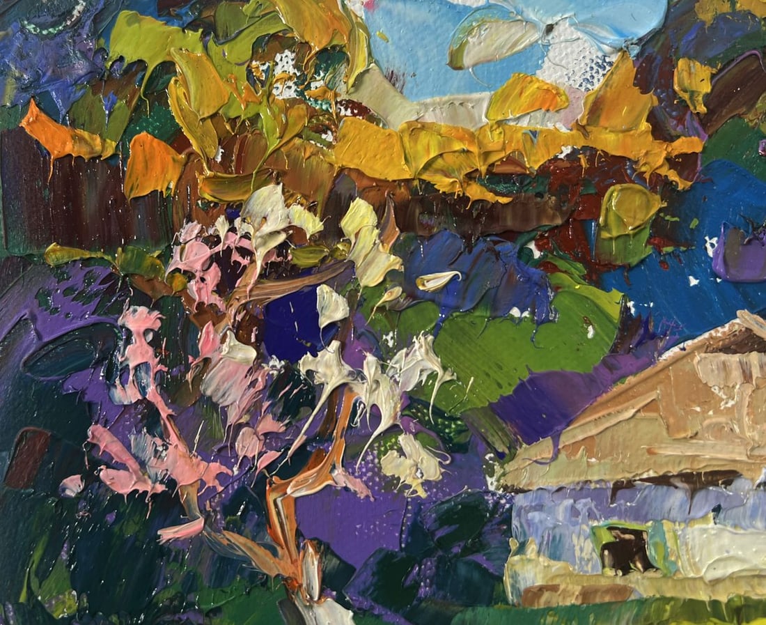 Oil painting The yard smells of fresh hay and silence Oleksiy Ivanyuk - 7