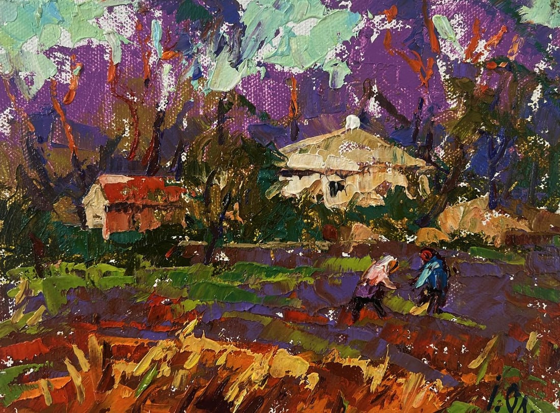 Oil painting Spring evening in the light of the sky Oleksiy Ivanyuk - 3