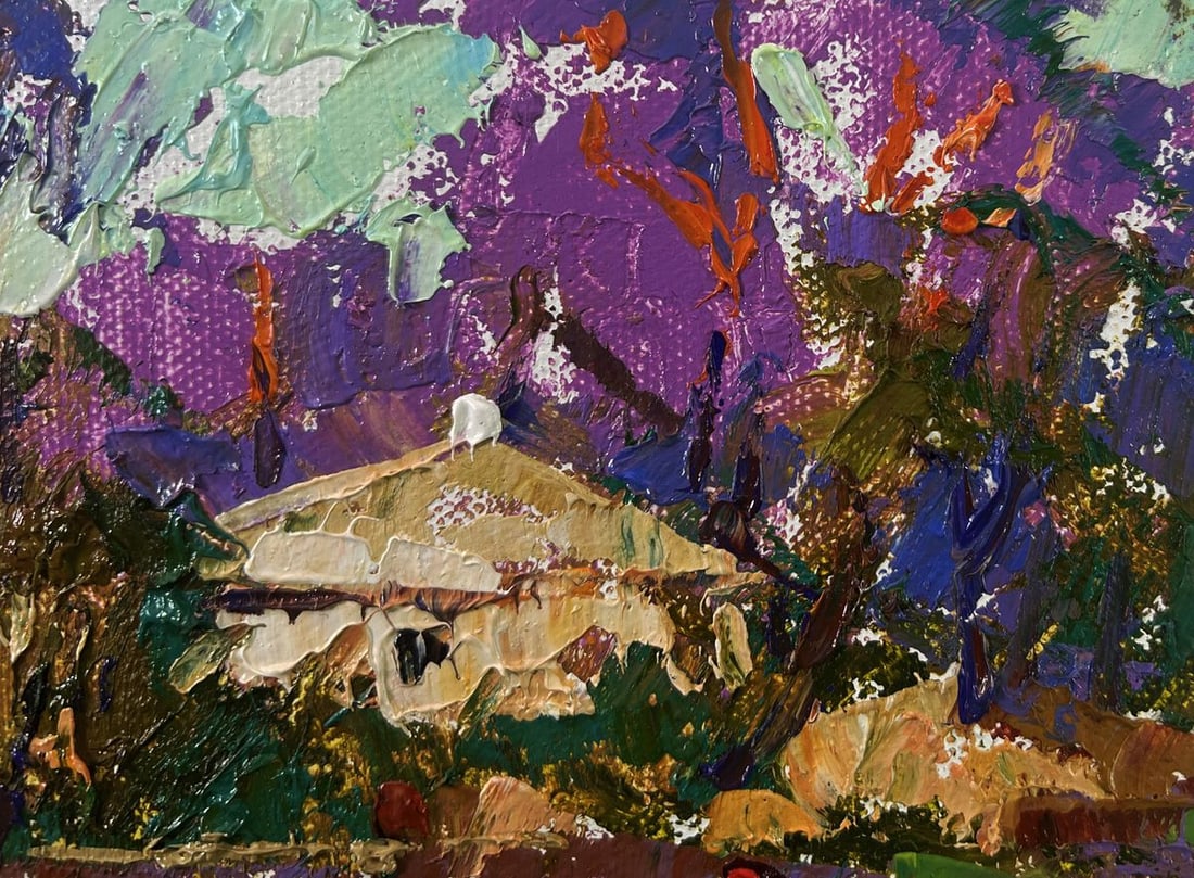 Oil painting Spring evening in the light of the sky Oleksiy Ivanyuk - 4