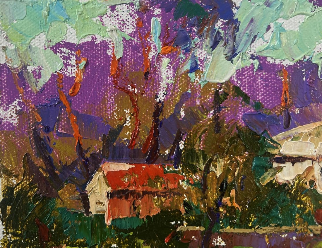 Oil painting Spring evening in the light of the sky Oleksiy Ivanyuk - 7