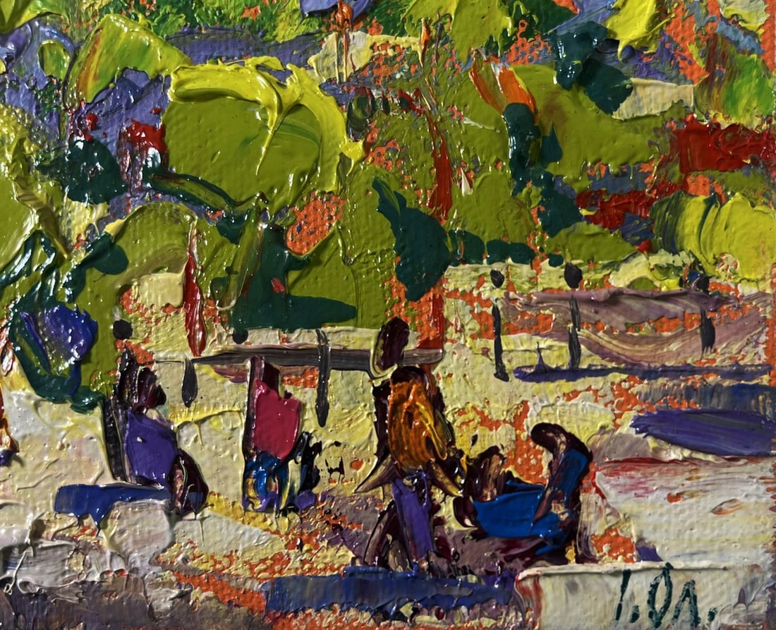 Oil painting Spring city in the shade of trees Oleksiy Ivanyuk - 5