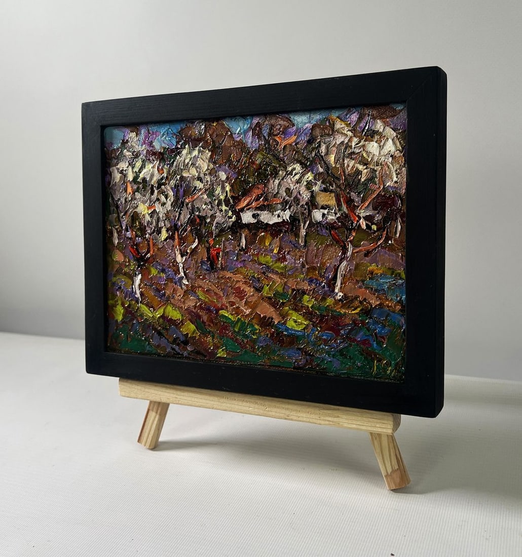 Oil painting Gardens in bloom spring is unfolding Oleksiy Ivanyuk - 2