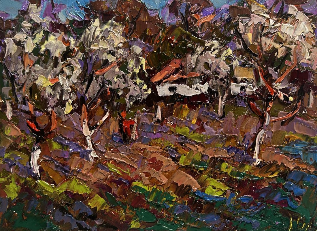 Oil painting Gardens in bloom spring is unfolding Oleksiy Ivanyuk - 3