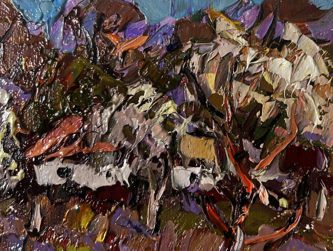 Oil painting Gardens in bloom spring is unfolding Oleksiy Ivanyuk - 4