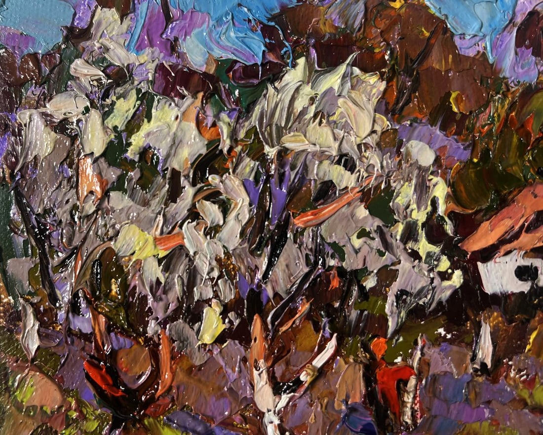 Oil painting Gardens in bloom spring is unfolding Oleksiy Ivanyuk - 7