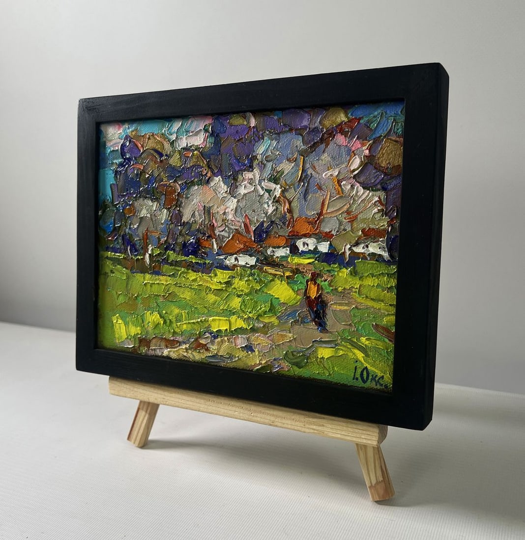 Oil painting As the snow melts early spring comes Oksana Ivanyuk - 2