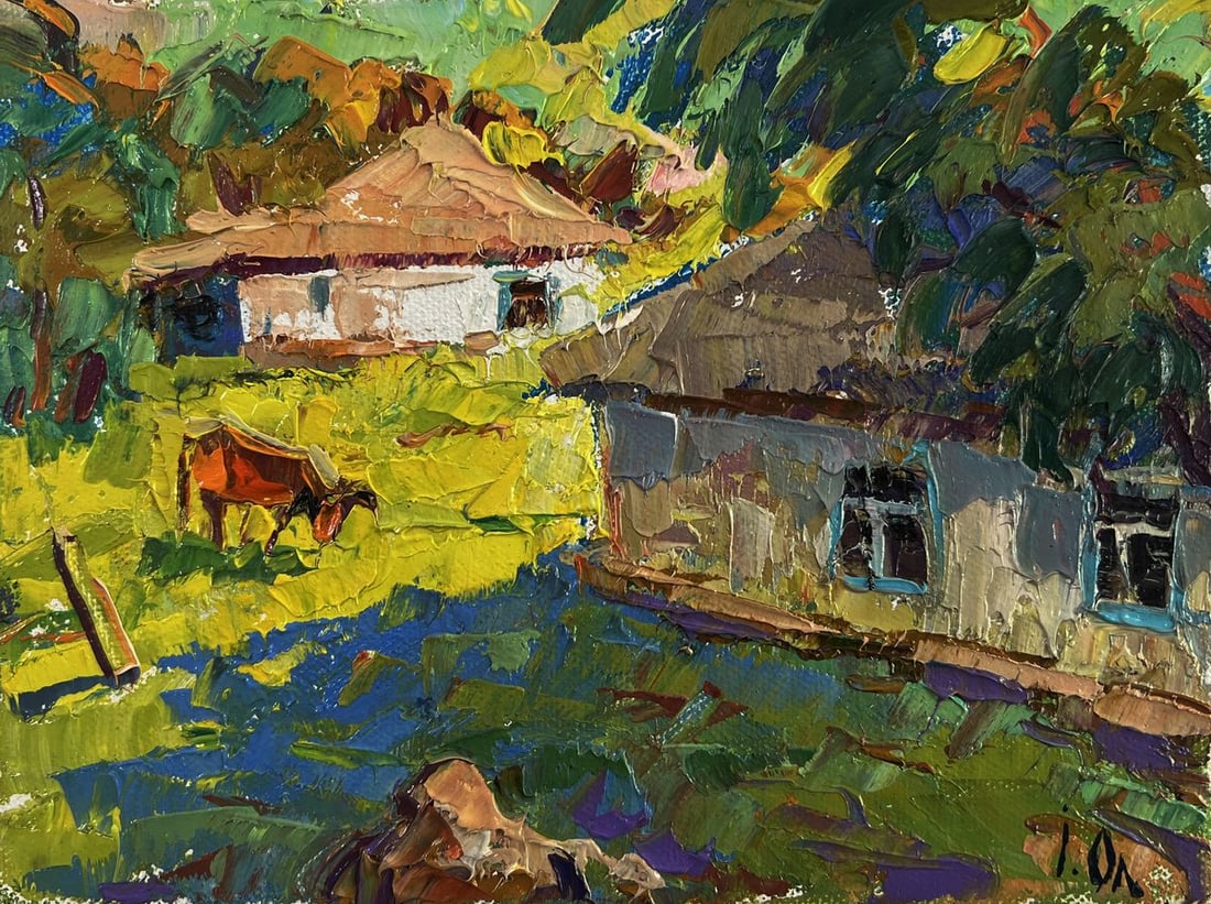 Oil painting Work silence under the evening sky Oleksiy Ivanyuk - 3