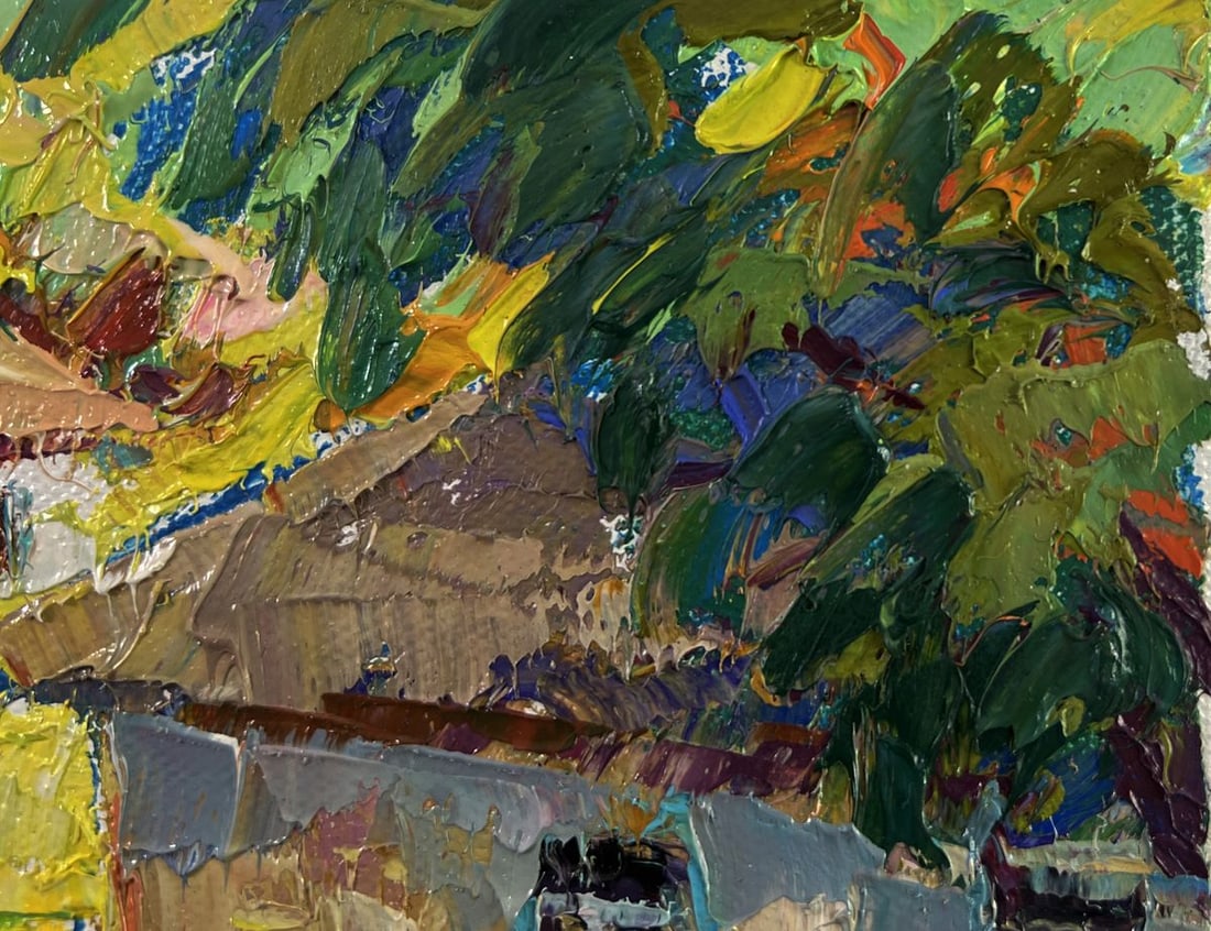 Oil painting Work silence under the evening sky Oleksiy Ivanyuk - 4