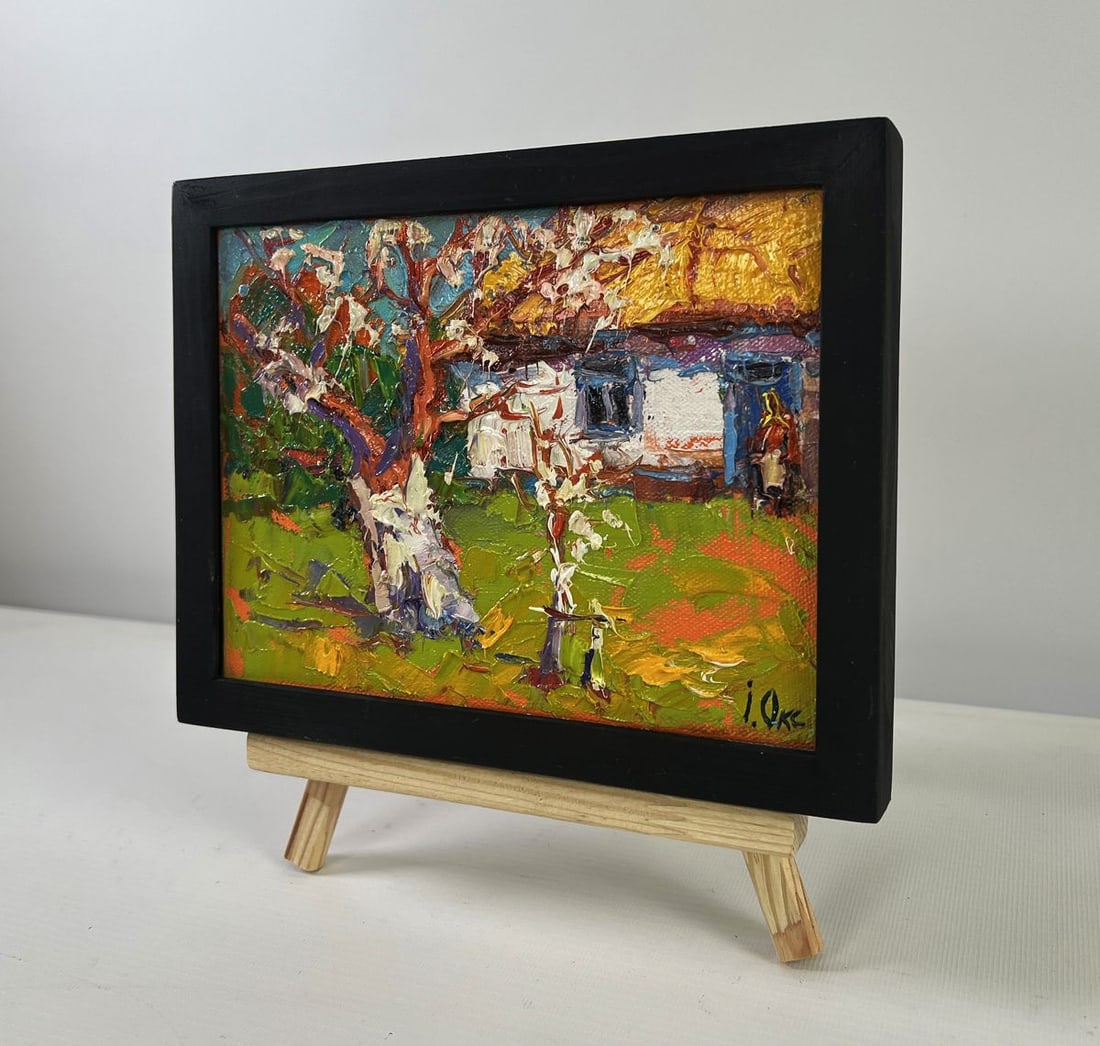 Oil painting Quiet comfort beneath the spreading tree Oksana Ivanyuk - 2