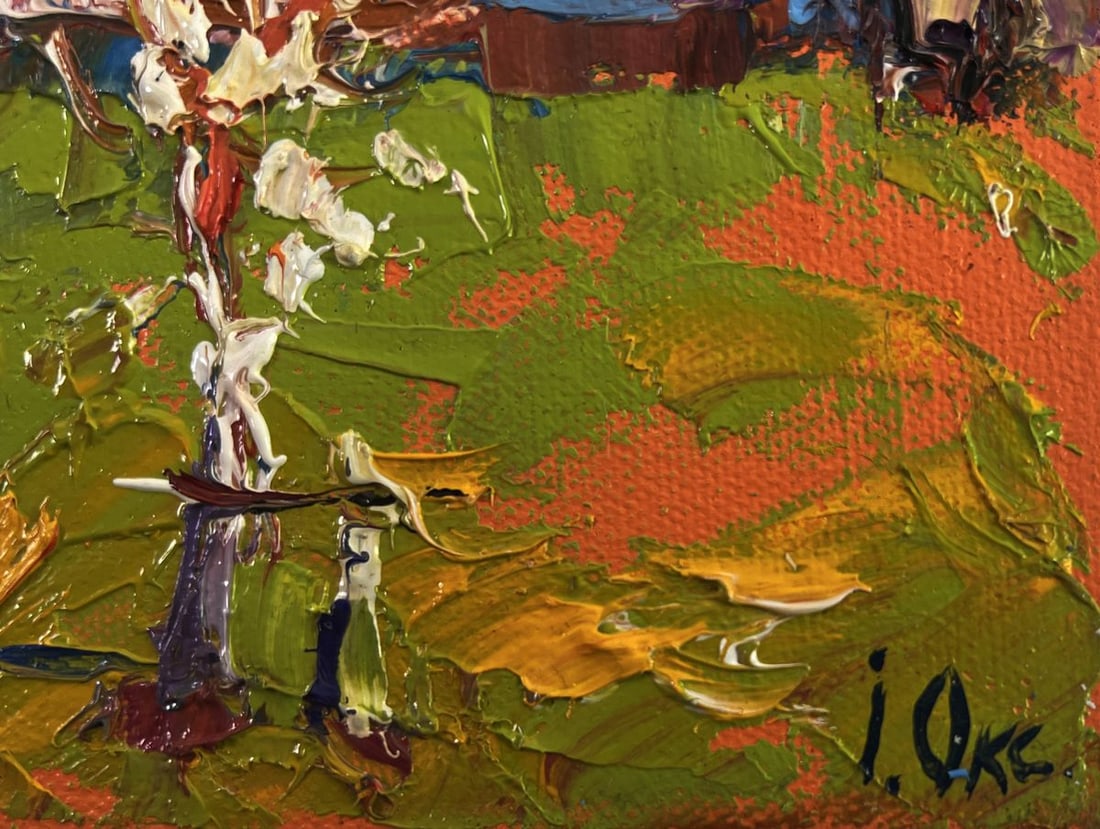 Oil painting Quiet comfort beneath the spreading tree Oksana Ivanyuk - 5