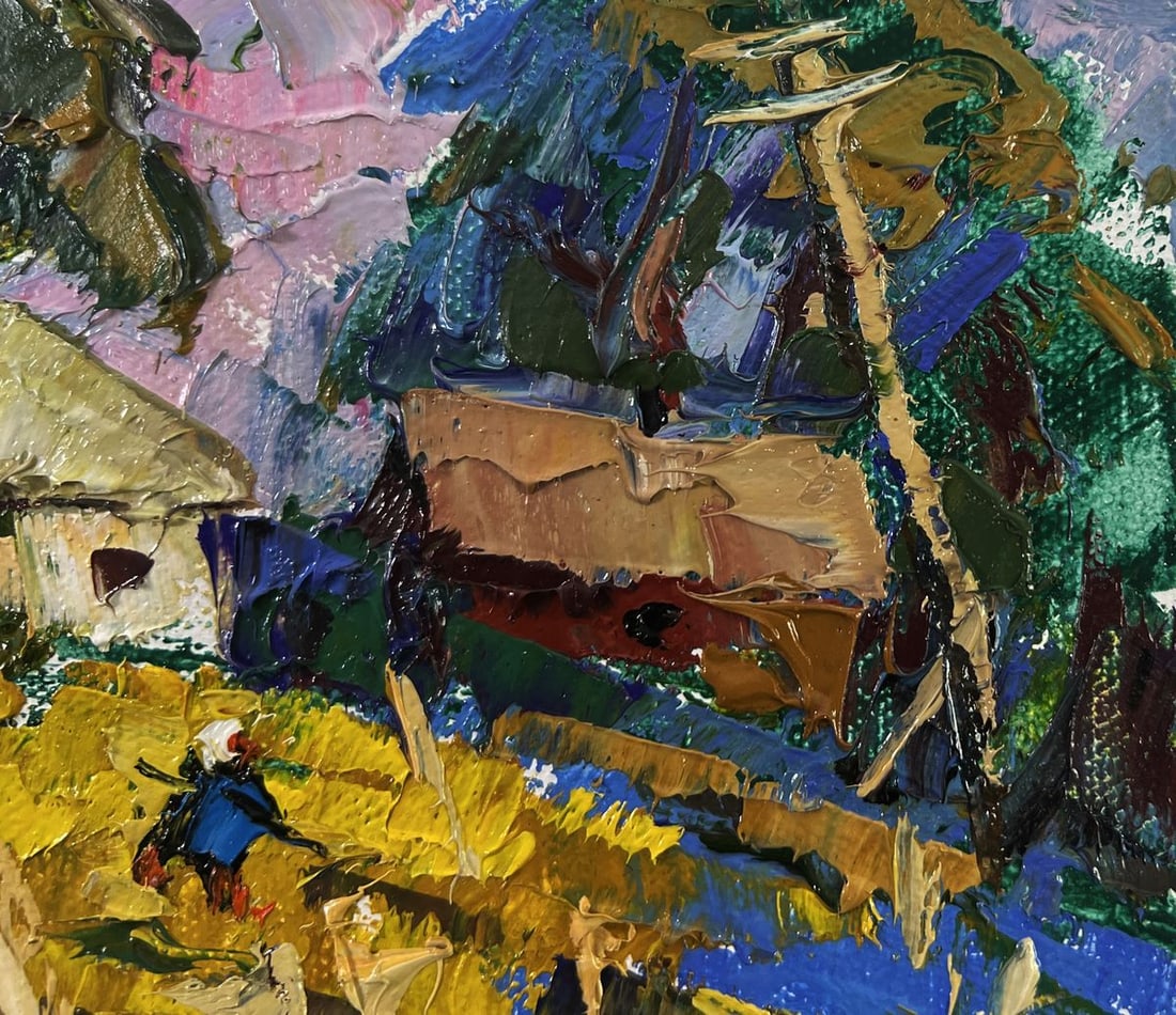 Oil painting Village evening tranquility Oleksiy Ivanyuk - 4