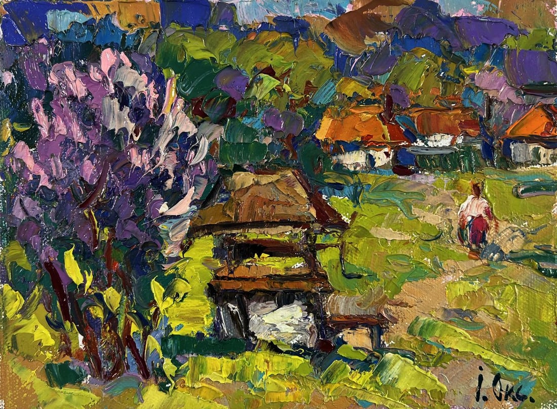 Oil painting Earth awakens to new life Oksana Ivanyuk - 3