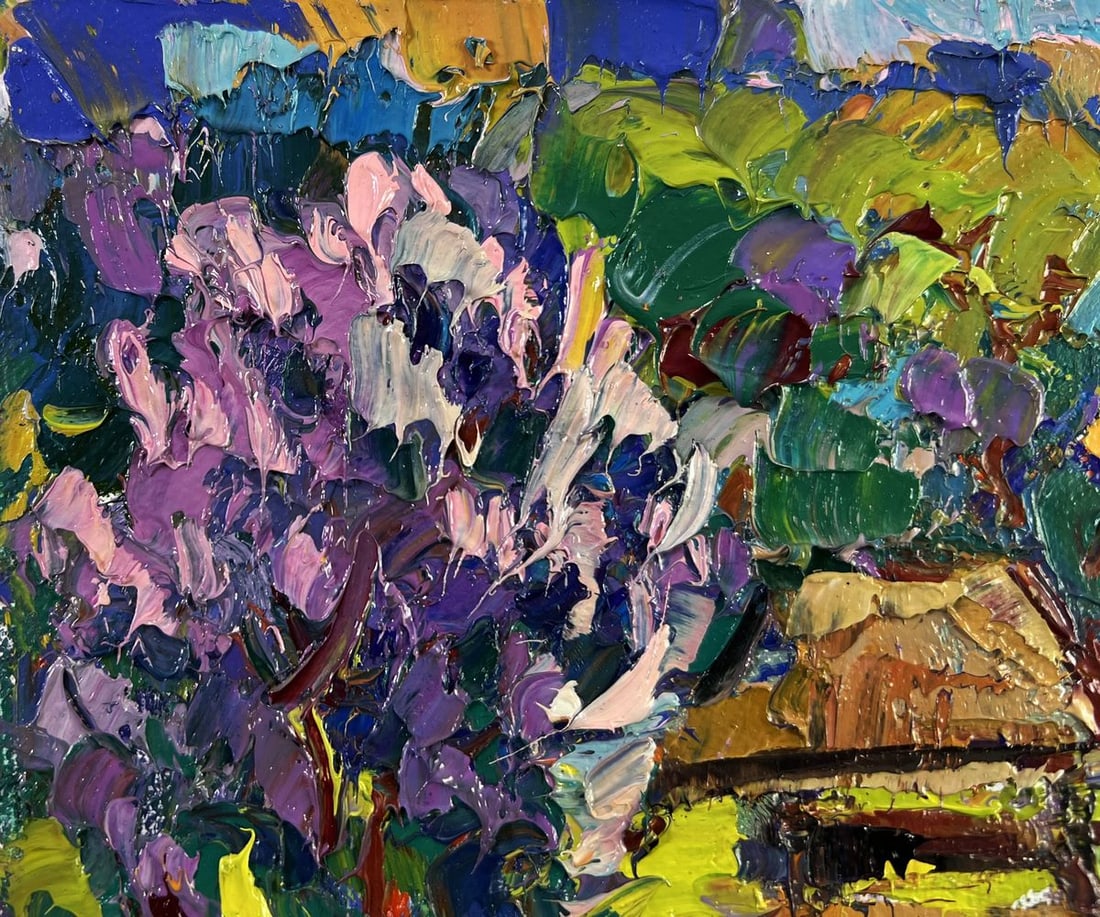 Oil painting Earth awakens to new life Oksana Ivanyuk - 7