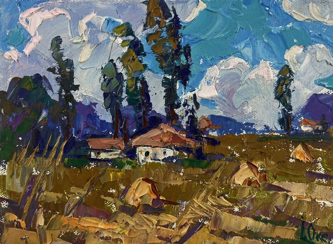 Oil painting A ray of sunshine in smile of nature Oksana Ivanyuk - 3