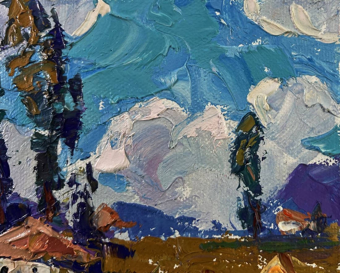 Oil painting A ray of sunshine in smile of nature Oksana Ivanyuk - 4