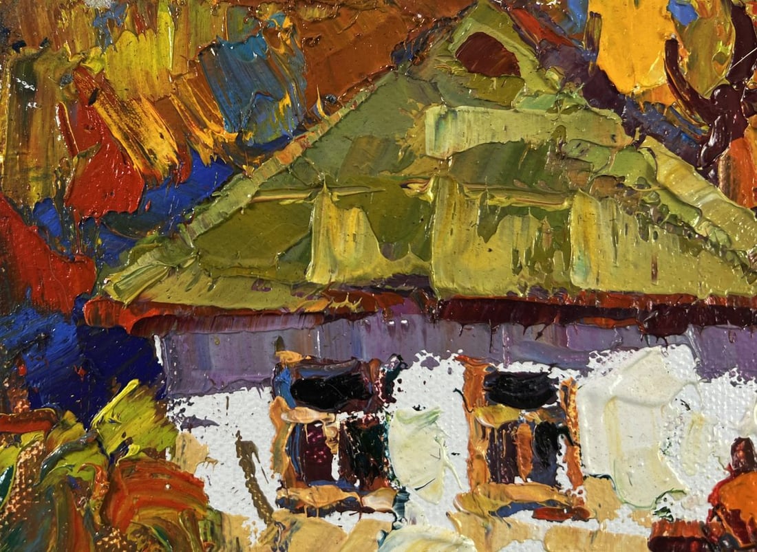 Oil painting Light dances on every blade of grass Oksana Ivanyuk - 6