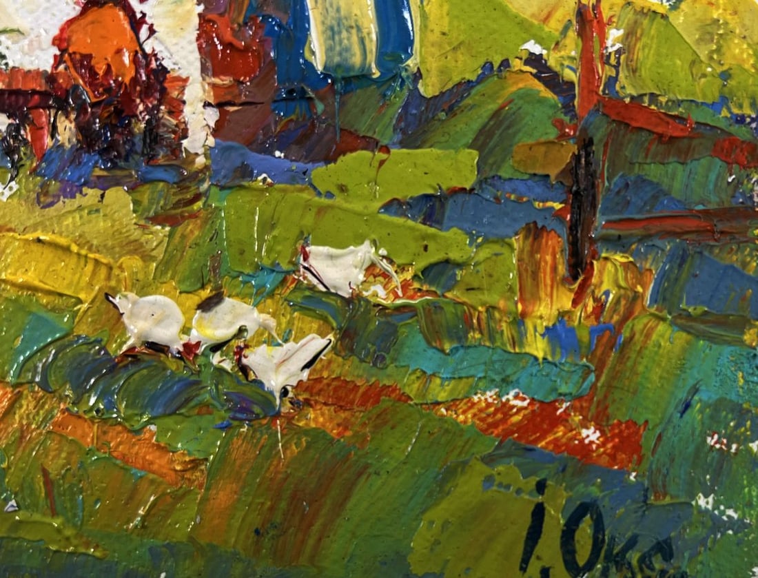 Oil painting Light dances on every blade of grass Oksana Ivanyuk - 7