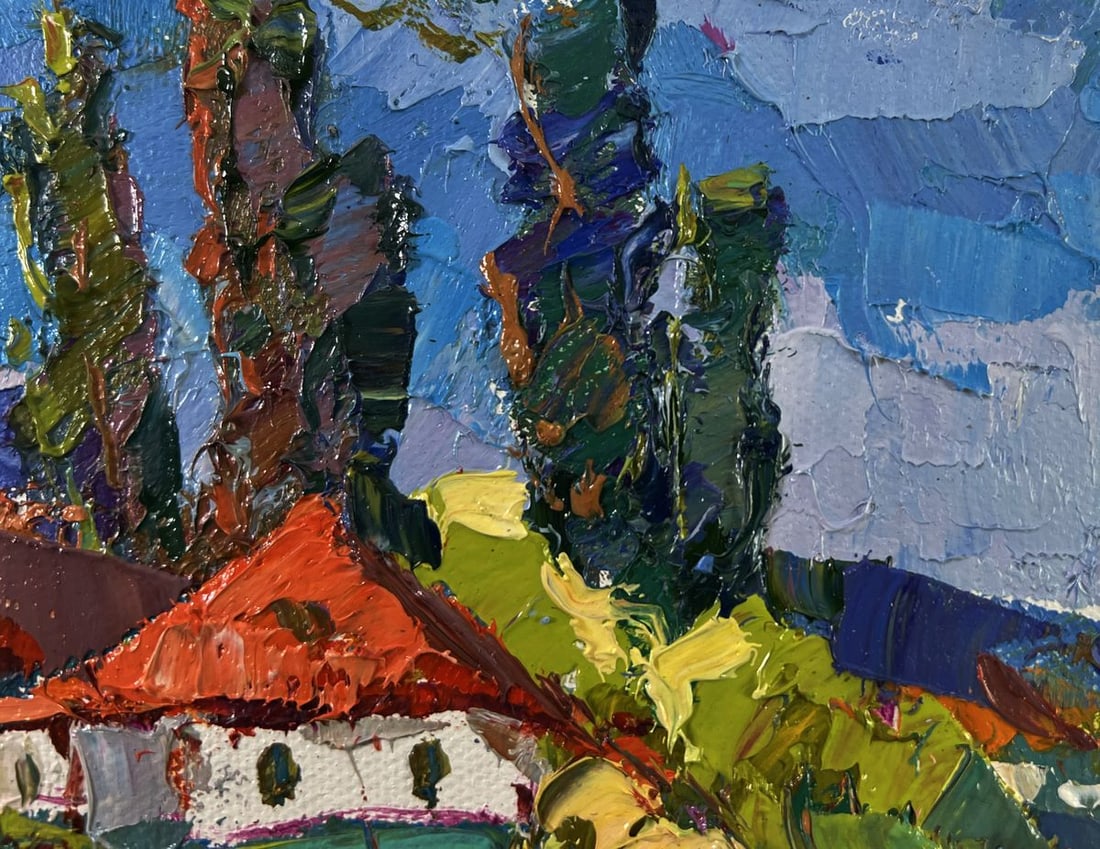 Oil painting Childhood in the aromas of grass Oksana Ivanyuk - 4