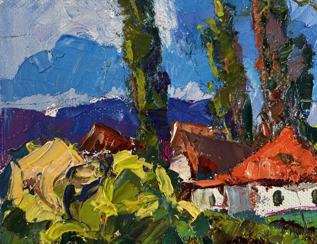 Oil painting Childhood in the aromas of grass Oksana Ivanyuk - 7