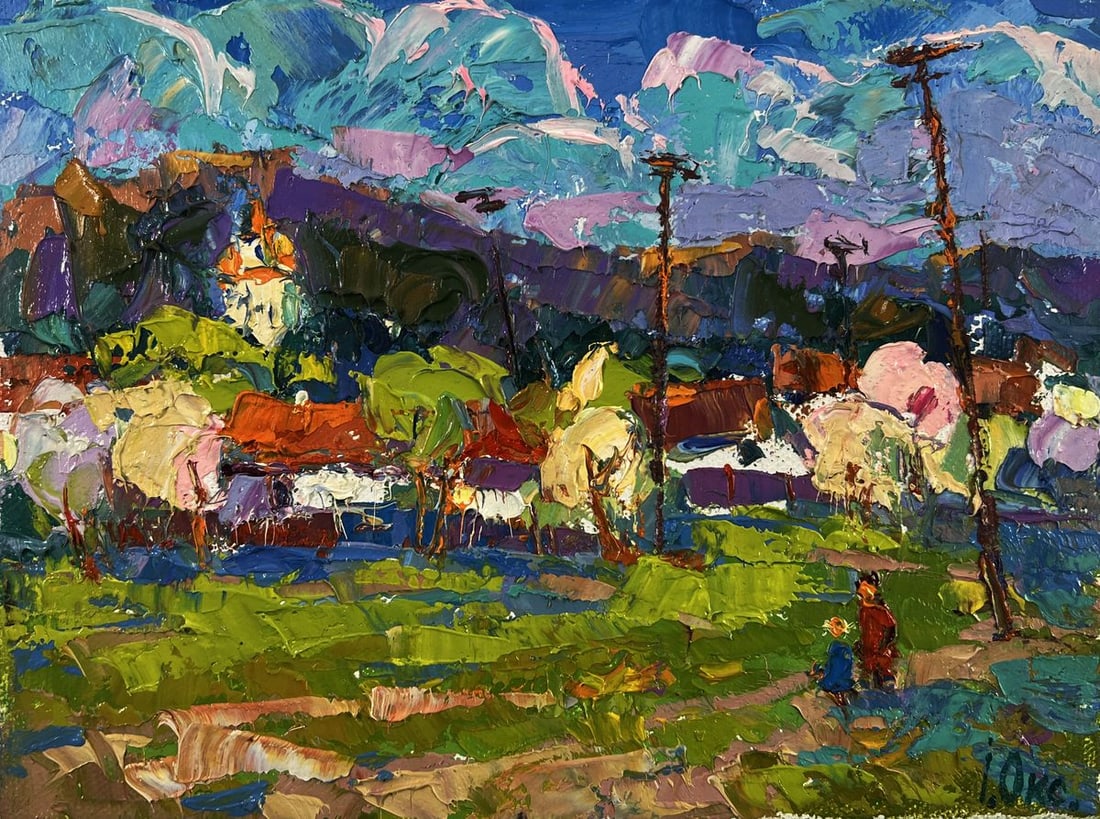 Oil painting Quiet fields under the open sky Oksana Ivanyuk - 3