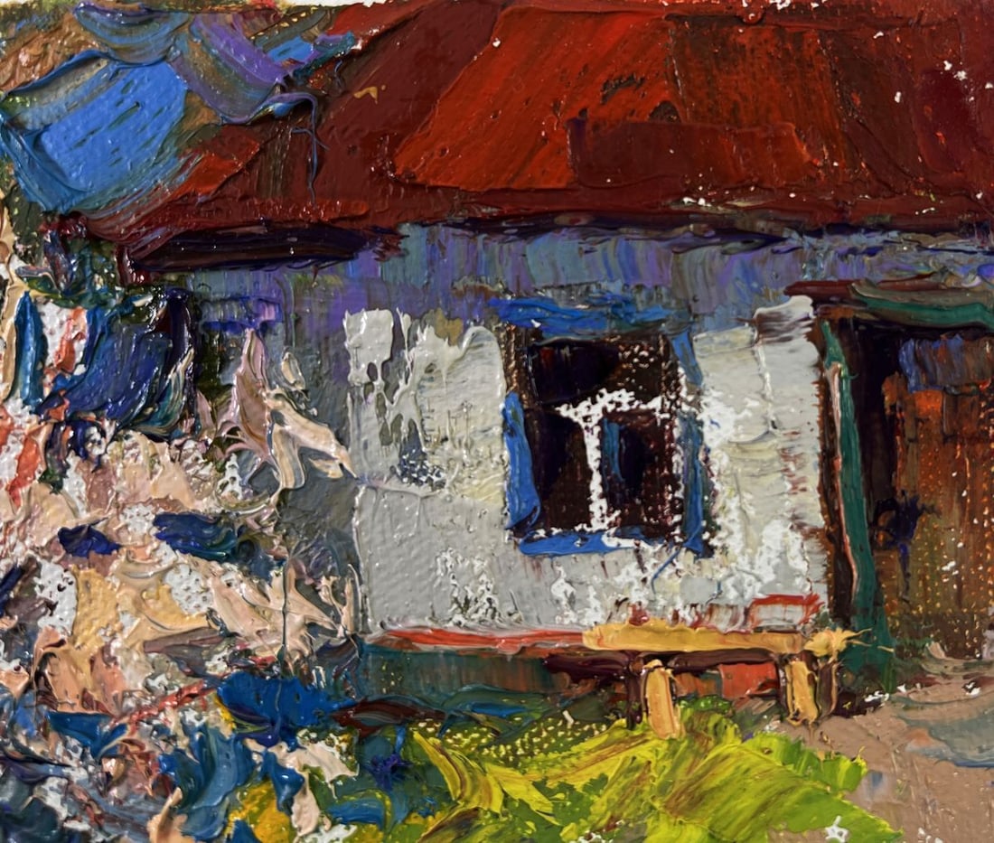 Oil painting Petals under the warm spring sun Oksana Ivanyuk - 4