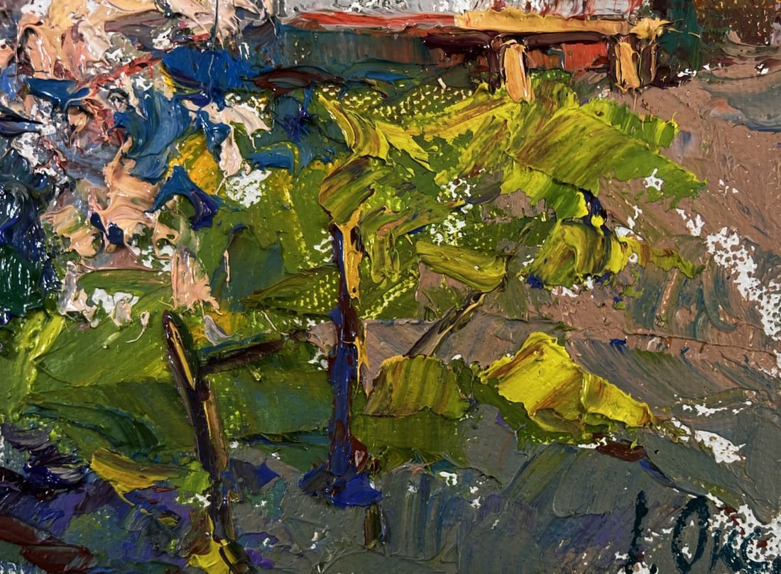 Oil painting Petals under the warm spring sun Oksana Ivanyuk - 5