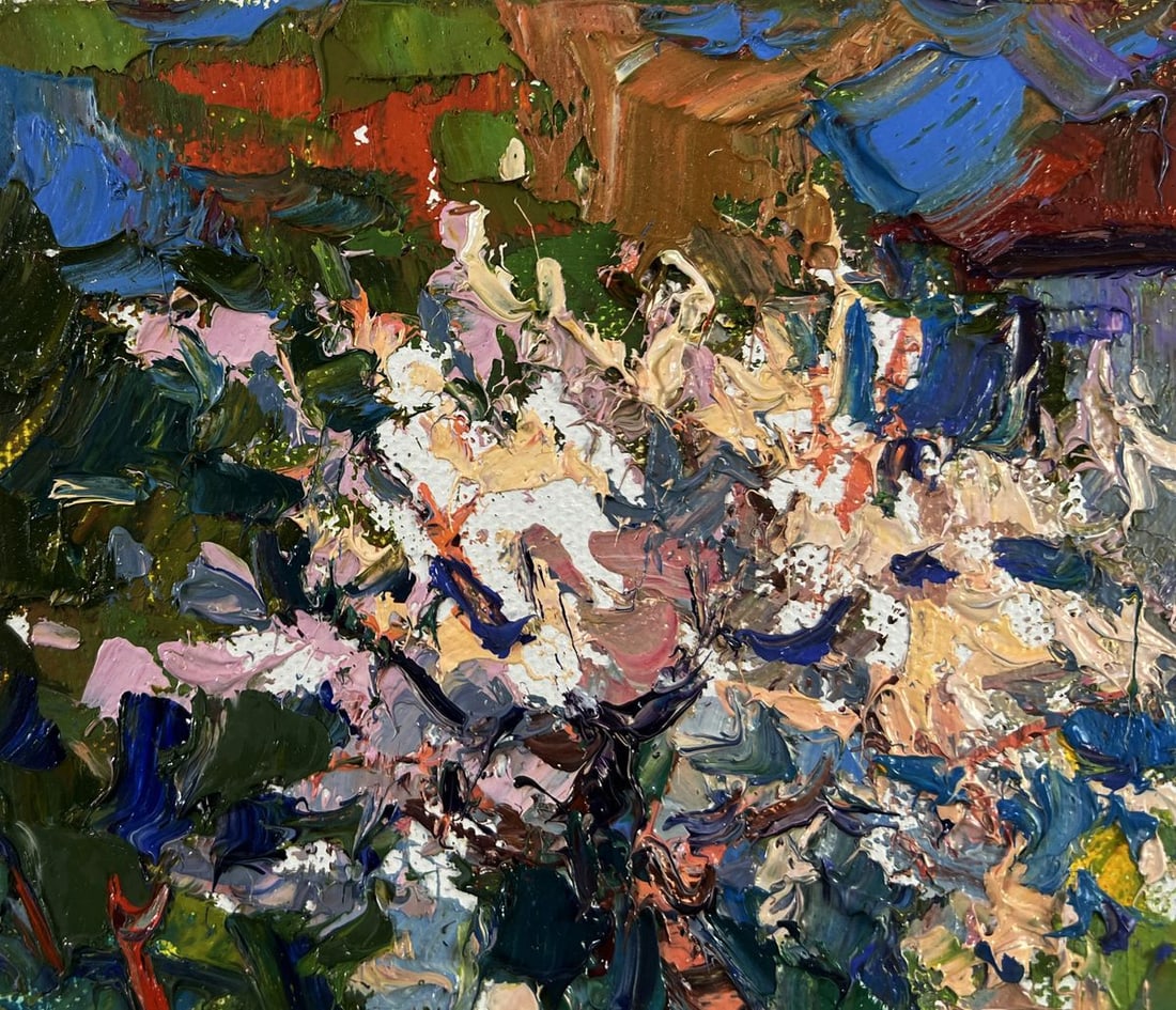 Oil painting Petals under the warm spring sun Oksana Ivanyuk - 7